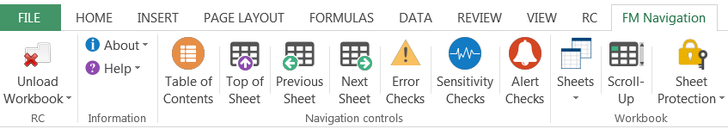 Financial Model Navigation Excel Add-in