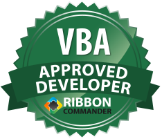 Ribbon Commander VBA Approved Developer