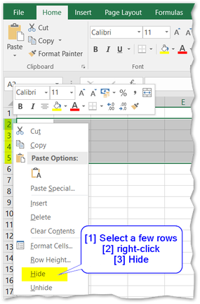 idden Rows in Unprotected Worksheets