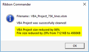 VBA file shrinks after code cleaning