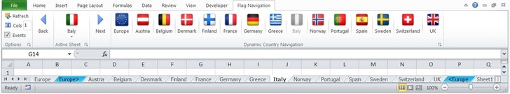 Excel sheet navigation Addin