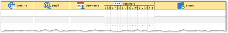 FREE printable password log worksheet