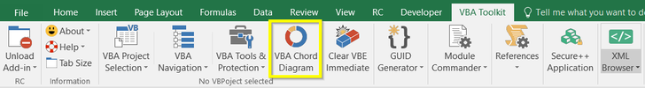 VBA Toolkit Excel Add-in powered by Ribbon Commander