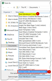 Save As Strict Spreadsheet