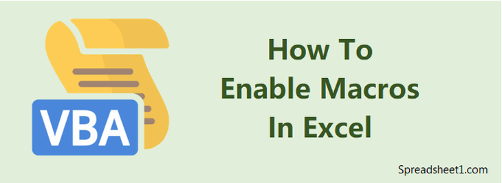 How To Enable Macros In Office Excel