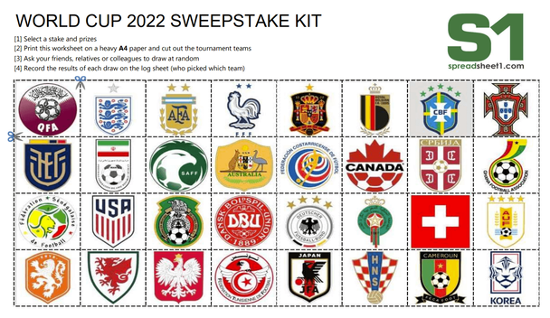 Free World Cup 2022 Sweepstake Kit